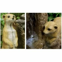 H56cm Meerkat Falls Water Feature with Lights | Indoor/Outdoor Use by Ambienté -Water Features Store WF3968 add image 2 ccca