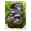 H54cm 4-Tier Rock Falls Water Feature with Lights | Indoor/Outdoor Use by Ambienté -Water Features Store WF3970 main image 4a7a