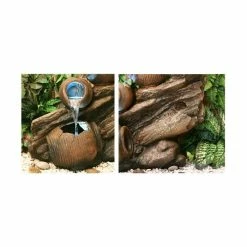 H81cm 4-Tier Oil Jar Cascading Water Feature with Lights | Indoor/Outdoor Use by Ambienté -Water Features Store WF3971 add image 1 a033