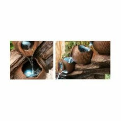 H81cm 4-Tier Oil Jar Cascading Water Feature with Lights | Indoor/Outdoor Use by Ambienté -Water Features Store WF3971 add image 2 9c8b