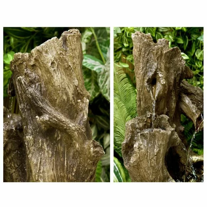 H55cm Logger Falls Water Feature with Lights | Indoor/Outdoor Use by Ambienté 5 H55cm Logger Falls Water Feature with Lights | Indoor/Outdoor Use by Ambienté - Image 3