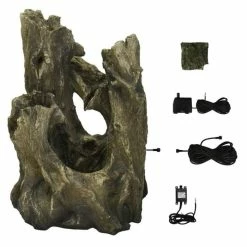 H55cm Logger Falls Water Feature with Lights | Indoor/Outdoor Use by Ambienté 13 H55cm Logger Falls Water Feature with Lights | Indoor/Outdoor Use by Ambienté -Water Features Store WF3972 add image 4 fb78