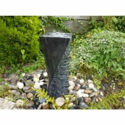 Drilled Twist Limestone Water Feature
