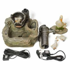 H56cm Duck Family at Old Tap Water Feature with Lights by Ambienté -Water Features Store WF4186 add image 4 46b4