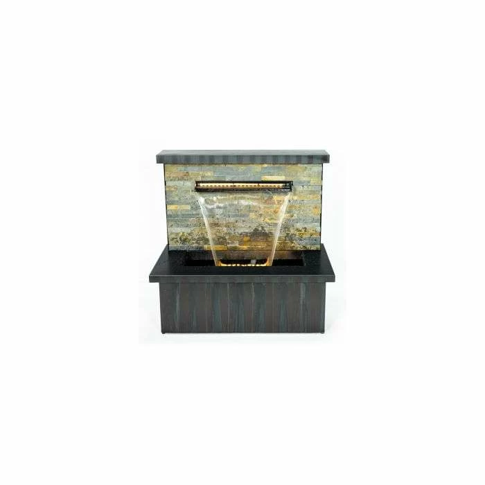 H68cm Sorrento Trough Zinc & Stone Water Feature with Lights | Indoor/Outdoor Use by Ambienté 7 H68cm Sorrento Trough Zinc & Stone Water Feature with Lights | Indoor/Outdoor Use by Ambienté - Image 5