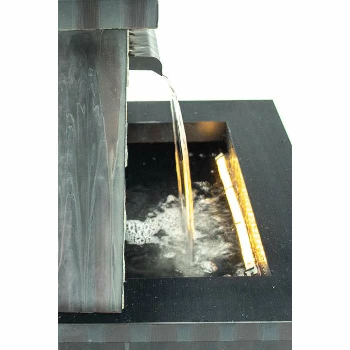 H68cm Sorrento Trough Zinc & Stone Water Feature with Lights | Indoor/Outdoor Use by Ambienté 8 H68cm Sorrento Trough Zinc & Stone Water Feature with Lights | Indoor/Outdoor Use by Ambienté - Image 6