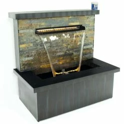 H68cm Sorrento Trough Zinc & Stone Water Feature with Lights | Indoor/Outdoor Use by Ambienté 16 H68cm Sorrento Trough Zinc & Stone Water Feature with Lights | Indoor/Outdoor Use by Ambienté -Water Features Store WF4208 add image 5 28e5