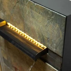 H100cm Alhambra Zinc & Stone Water Feature with Lights by Ambienté -Water Features Store WF4211 add image 1 2a3a