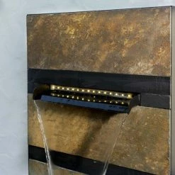 H100cm Alhambra Zinc & Stone Water Feature with Lights by Ambienté -Water Features Store WF4211 add image 7 b4aa