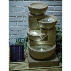 H72cm Kendal 4-Tier Cascading Solar Water Feature with Lights by Solaray 14 H72cm Kendal 4-Tier Cascading Solar Water Feature with Lights by Solaray -Water Features Store WF4223 add image 3 4ec4