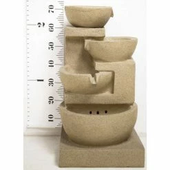 H72cm Kendal 4-Tier Cascading Solar Water Feature with Lights by Solaray 16 H72cm Kendal 4-Tier Cascading Solar Water Feature with Lights by Solaray -Water Features Store WF4223 add image 5 337e