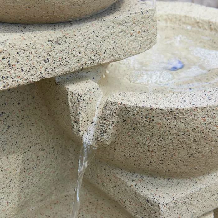 H72cm Kendal 4-Tier Cascading Solar Water Feature with Lights by Solaray 10 H72cm Kendal 4-Tier Cascading Solar Water Feature with Lights by Solaray - Image 8