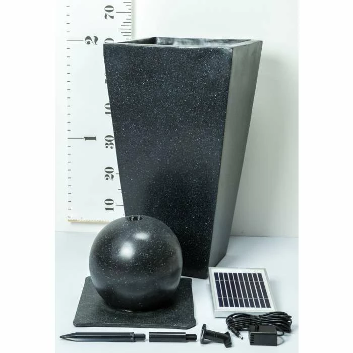 H82cm Manila Solar Sphere Water Feature with Lights by Solaray 10 H82cm Manila Solar Sphere Water Feature with Lights by Solaray - Image 8