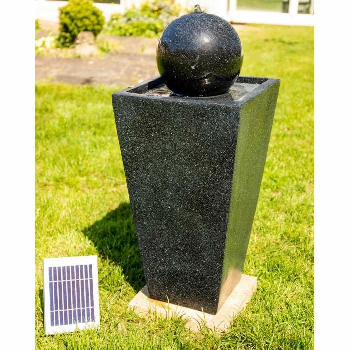 H82cm Manila Solar Sphere Water Feature with Lights by Solaray 4 H82cm Manila Solar Sphere Water Feature with Lights by Solaray - Image 2