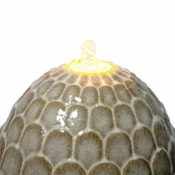 H86cm Grey Olvera Pineapple Ceramic Water Feature with Lights by Ambienté 9 H86cm Grey Olvera Pineapple Ceramic Water Feature with Lights by Ambienté -Water Features Store WF4245 add image 2 1c8d
