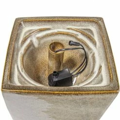 H86cm Grey Olvera Pineapple Ceramic Water Feature with Lights by Ambienté 10 H86cm Grey Olvera Pineapple Ceramic Water Feature with Lights by Ambienté -Water Features Store WF4245 add image 3 96a2