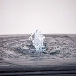 H85cm Bari Square Column with Rippling Effect Water Feature with Lights - Outdoor use - By Ambienté -Water Features Store WF4250 add image 3 3b3c