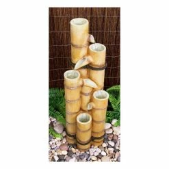H88cm Ginko 5-Tier Bamboo Water Feature by Ambienté -Water Features Store WF5169 add image 1 d625