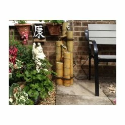 H88cm Ginko 5-Tier Bamboo Water Feature by Ambienté -Water Features Store WF5169 add image 3 88f9