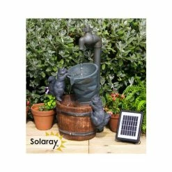H72cm Buckets and Tap Solar Water Feature by Solaray