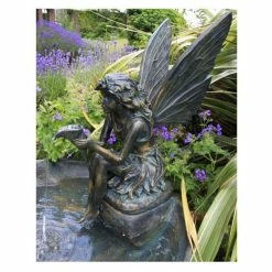 H78cm Fairy on a Clam Shell Solar Water Feature by Solaray 10 H78cm Fairy on a Clam Shell Solar Water Feature by Solaray -Water Features Store WF7054A add image 1 1a1a
