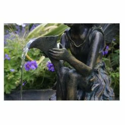 H78cm Fairy on a Clam Shell Solar Water Feature by Solaray 13 H78cm Fairy on a Clam Shell Solar Water Feature by Solaray -Water Features Store WF7054A add image 4 b478