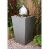 H82cm Sphere Column Water Feature with Lights | Indoor/Outdoor Use by Ambienté -Water Features Store WF7063 main image f4e1