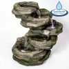H56cm Sanke Steps 5-Tier Cascading Water Feature with Lights by Ambienté -Water Features Store WF7079 main image f332
