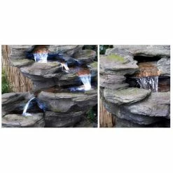 H65cm Ogen River Leap 4-Tier Cascading Water Feature with Lights | Indoor/Outdoor Use by Ambienté -Water Features Store WF7080 add image 1 1cae