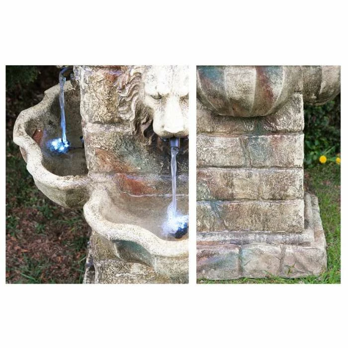 H100cm Majestic Lion Water Feature with Lights | Indoor/Outdoor Use by Ambienté 5 H100cm Majestic Lion Water Feature with Lights | Indoor/Outdoor Use by Ambienté - Image 3