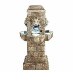 H100cm Majestic Lion Water Feature with Lights | Indoor/Outdoor Use by Ambienté 12 H100cm Majestic Lion Water Feature with Lights | Indoor/Outdoor Use by Ambienté -Water Features Store WF7084 add image 4 e071