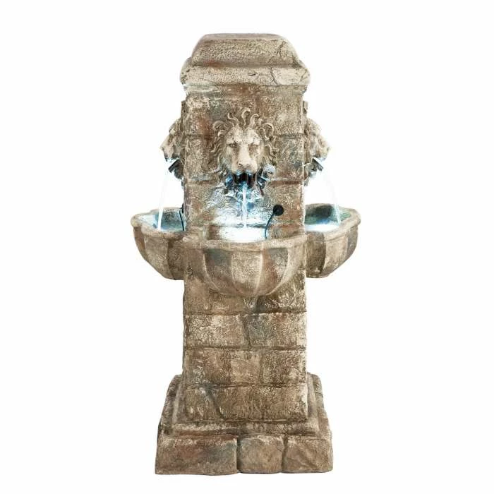 H100cm Majestic Lion Water Feature with Lights | Indoor/Outdoor Use by Ambienté 7 H100cm Majestic Lion Water Feature with Lights | Indoor/Outdoor Use by Ambienté - Image 5