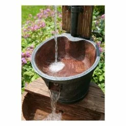 H62cm Iron Tap, Bucket & Barrel Cascading Water Feature by Ambienté -Water Features Store WF7125 add image 3 5076