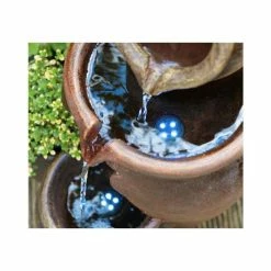 H50cm Earthenware 3-Tier Honey Pot Water Feature & Planter with Lights by Ambienté 15 H50cm Earthenware 3-Tier Honey Pot Water Feature & Planter with Lights by Ambienté -Water Features Store WF7127 add image 2 6ee6