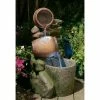 H68cm Cottage Honey Pots & Barrel Water Feature with Lights by Ambienté 1 H68cm Cottage Honey Pots & Barrel Water Feature with Lights by Ambienté -Water Features Store WF7131 main image bf02