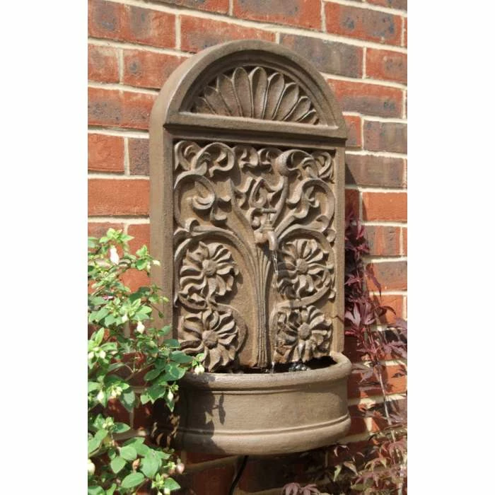 H72cm Arbury Rust Effect Wall Fountain by Ambienté 3 H72cm Arbury Rust Effect Wall Fountain by Ambienté