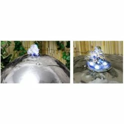 H76cm Eclipse Sphere Stainless Steel Water Feature with Lights by Ambienté 15 H76cm Eclipse Sphere Stainless Steel Water Feature with Lights by Ambienté -Water Features Store WF7533 add image 2 1d6f