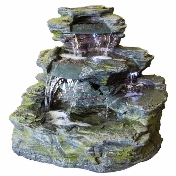 H89cm Garda Falls Water Feature with Lights | Indoor/Outdoor Use 3 H89cm Garda Falls Water Feature with Lights | Indoor/Outdoor Use