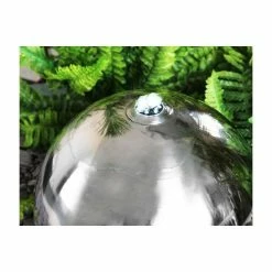 H50cm Sphere Solar Stainless Steel Water Feature with Lights by Solaray -Water Features Store WF8116 add image 2 9c17