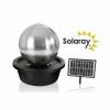 H50cm Sphere Solar Stainless Steel Water Feature with Lights by Solaray 1 H50cm Sphere Solar Stainless Steel Water Feature with Lights by Solaray -Water Features Store WF8116 main image 98c4