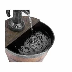 H54cm Tap and Half Barrel Solar Water Feature by Solaray 13 H54cm Tap and Half Barrel Solar Water Feature by Solaray -Water Features Store WF8438A add image 1 8a53