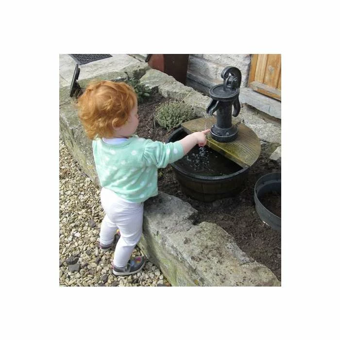 H54cm Tap and Half Barrel Solar Water Feature by Solaray 11 H54cm Tap and Half Barrel Solar Water Feature by Solaray - Image 9