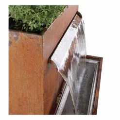 H89cm Langley Corten Steel Waterfall Cascade Planter with Lights by Ambienté -Water Features Store WF8442 add image 6 d46d