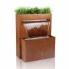 H89cm Langley Corten Steel Waterfall Cascade Planter with Lights by Ambienté -Water Features Store WF8442 main image eb5f