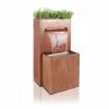 H89cm Halton Corten Steel Waterfall Cascade Planter with Lights by Ambienté -Water Features Store WF8443 main image 28b3