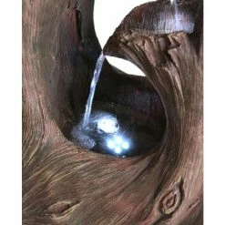 H86cm Squirrel Tree Falls Water Feature with Lights by Ambienté -Water Features Store WF8466 add image 2 335a