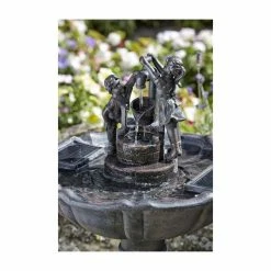 H84cm Tipping Pail Solar Bird Bath Water Feature 7 H84cm Tipping Pail Solar Bird Bath Water Feature -Water Features Store WF8711 add image 1 c4d7