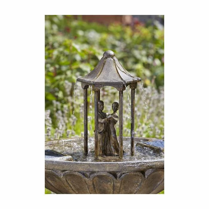 H83cm Dancing Couple Solar Bird Bath Water Feature 5 H83cm Dancing Couple Solar Bird Bath Water Feature - Image 3