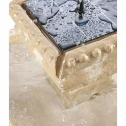 H80cm Pizzaro Bianco 2-Tier Automated Solar Caststone™ Bird Bath with Lights by Solaray 9 H80cm Pizzaro Bianco 2-Tier Automated Solar Caststone™ Bird Bath with Lights by Solaray -Water Features Store WF9230A add image 1 18c8