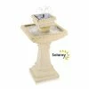 H80cm Pizzaro Bianco 2-Tier Automated Solar Caststone™ Bird Bath with Lights by Solaray 2 H80cm Pizzaro Bianco 2-Tier Automated Solar Caststone™ Bird Bath with Lights by Solaray -Water Features Store WF9230A main image 0d6e